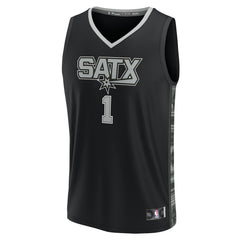 Victor Wembanyama San Antonio Spurs Fast Break Player Jersey Statement Edition Black - NBA
