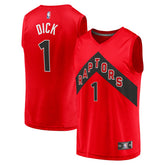 Gradey Dick Toronto Raptors Fast Break Player Jersey Icon Edition Red - NBA