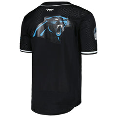 Bryce Young Carolina Panthers Pro Standard Mesh Baseball Button-Up T-Shirt Black | NFL