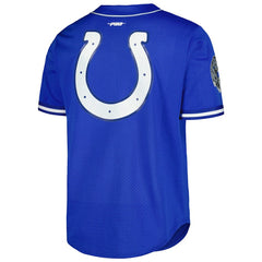 Anthony Richardson Indianapolis Colts Pro Standard Mesh Baseball Button-Up T-Shirt Royal | NFL