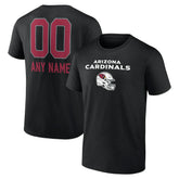 Arizona Cardinals Personalized Name & Number Team Wordmark T-Shirt Black | NFL