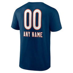 Chicago Bears Personalized Name & Number Team Wordmark T-Shirt Navy | NFL