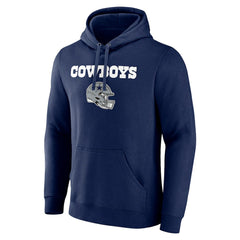 Dallas Cowboys Personalized Name & Number Team Wordmark Pullover Hoodie Navy | NFL