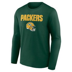 Green Bay Packers Personalized Name & Number Team Wordmark Long Sleeve T-Shirt Green | NFL