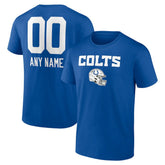 Indianapolis Colts Personalized Name & Number Team Wordmark T-Shirt Royal | NFL