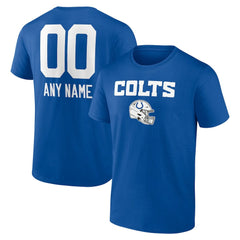 Indianapolis Colts Personalized Name & Number Team Wordmark T-Shirt Royal | NFL
