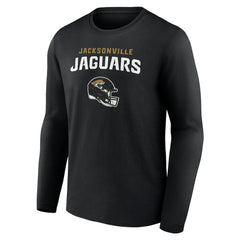 Jacksonville Jaguars Personalized Name & Number Team Wordmark Long Sleeve T-Shirt Black | NFL