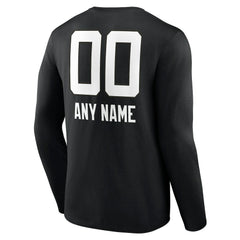 Jacksonville Jaguars Personalized Name & Number Team Wordmark Long Sleeve T-Shirt Black | NFL