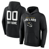 Jacksonville Jaguars Personalized Name & Number Team Wordmark Pullover Hoodie Black | NFL