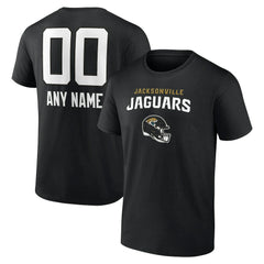 Jacksonville Jaguars Personalized Name & Number Team Wordmark T-Shirt Black | NFL