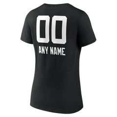 Jacksonville Jaguars Women's Personalized Name & Number Team Wordmark V-Neck T-Shirt Black | NFL