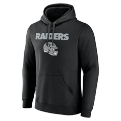 Las Vegas Raiders Personalized Name & Number Team Wordmark Pullover Hoodie Black | NFL