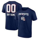New England Patriots Personalized Name & Number Team Wordmark T-Shirt Navy | NFL