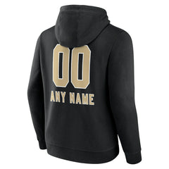 New Orleans Saints Personalized Name & Number Team Wordmark Pullover Hoodie Black | NFL