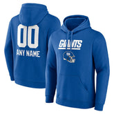 New York Giants Personalized Name & Number Team Wordmark Pullover Hoodie Royal | NFL
