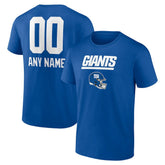New York Giants Personalized Name & Number Team Wordmark T-Shirt Royal | NFL