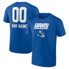 New York Giants Personalized Name & Number Team Wordmark T-Shirt Royal | NFL