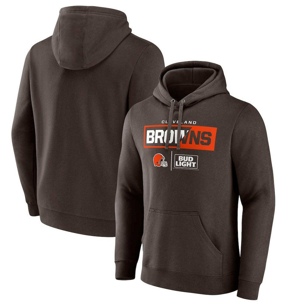 Cleveland Browns NFL x Bud Light Pullover Hoodie Brown | NFL