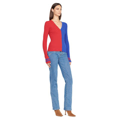 Buffalo Bills STAUD Women's Cargo Sweater Red/Royal | NFL