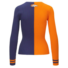Denver Broncos STAUD Women's Cargo Sweater Orange/Navy | NFL