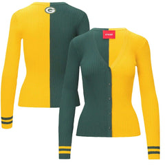 Green Bay Packers STAUD Women's Cargo Sweater Green/Gold | NFL