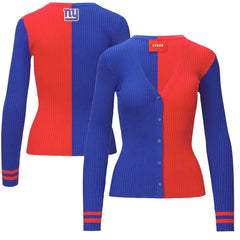 New York Giants STAUD Women's Cargo Sweater Royal/Red | NFL