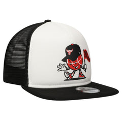 Chicago Bulls Youth Court Sport Mascot 9FIFTY Snapback Hat White/Black - NBA