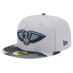 New Orleans Pelicans Active Color Camo Visor 59FIFTY Fitted Hat Gray - NBA