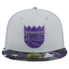Sacramento Kings Active Color Camo Visor 59FIFTY Fitted Hat Gray - NBA