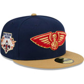 New Orleans Pelicans Gameday Gold Pop Stars 59FIFTY Fitted Hat Navy/Gold - NBA