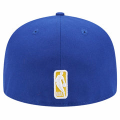 Golden State Warriors Court Sport Leather Applique 59FIFTY Fitted Hat Royal - NBA