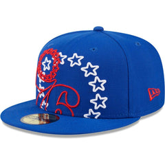 Philadelphia 76ers Game Day Hollow Logo Mashup 59FIFTY Fitted Hat Royal - NBA