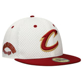 Cleveland Cavaliers Throwback 2Tone 59FIFTY Fitted Hat White/Wine - NBA