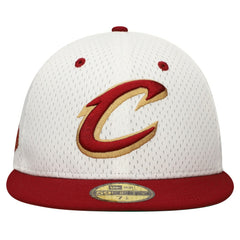 Cleveland Cavaliers Throwback 2Tone 59FIFTY Fitted Hat White/Wine - NBA
