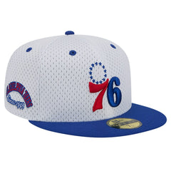 Philadelphia 76ers Throwback 2Tone 59FIFTY Fitted Hat White/Royal - NBA