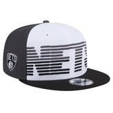 Brooklyn Nets Throwback Gradient Tech Font 9FIFTY Snapback Hat White/Black - NBA