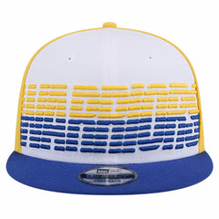 Golden State Warriors Throwback Gradient Tech Font 9FIFTY Snapback Hat White/Royal - NBA