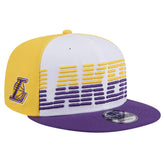 Los Angeles Lakers Throwback Gradient Tech Font 9FIFTY Snapback Hat White/Purple - NBA