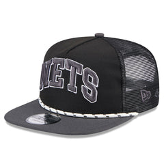 Brooklyn Nets Throwback Team Arch Golfer Snapback Hat Black/Charcoal - NBA