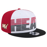 Miami Heat Throwback Gradient Tech Font 9FIFTY Snapback Hat White/Black - NBA