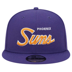 Phoenix Suns Script Side Patch 9FIFTY Snapback Hat Purple - NBA