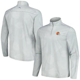 Cleveland Browns Delray Frond IslandZone Half-Zip Sweatshirt Gray | Tommy Bahama