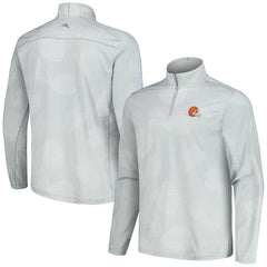 Cleveland Browns Delray Frond IslandZone Half-Zip Sweatshirt Gray | Tommy Bahama