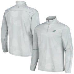Miami Dolphins Delray Frond IslandZone Half-Zip Sweatshirt Gray | Tommy Bahama
