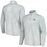 Green Bay Packers Delray Frond IslandZone Half-Zip Sweatshirt Gray | Tommy Bahama
