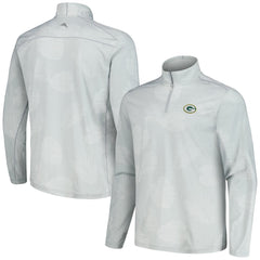 Green Bay Packers Delray Frond IslandZone Half-Zip Sweatshirt Gray | Tommy Bahama
