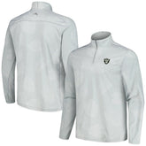 Las Vegas Raiders Delray Frond IslandZone Half-Zip Sweatshirt Gray | Tommy Bahama