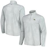 Baltimore Ravens Delray Frond IslandZone Half-Zip Sweatshirt Gray | Tommy Bahama