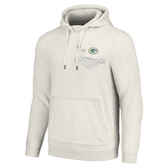 Green Bay Packers Home Game Pullover Hoodie White | Tommy Bahama