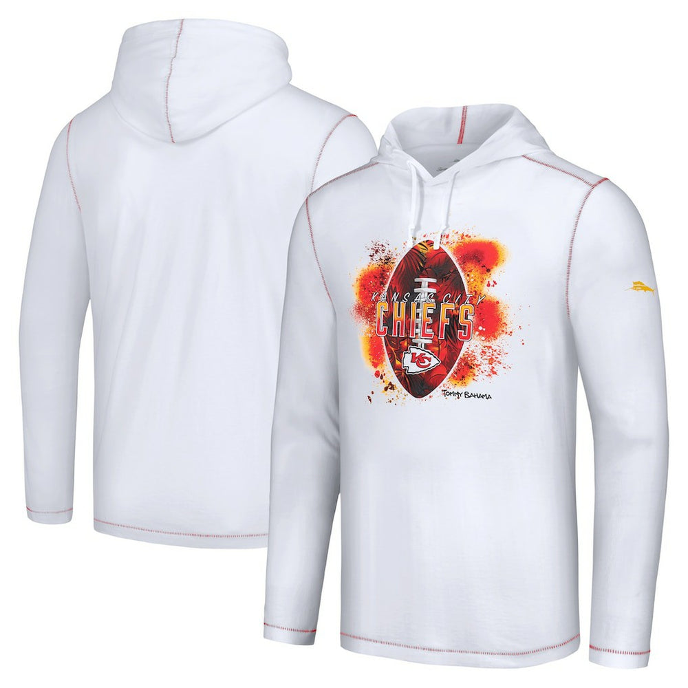 Kansas City Chiefs Graffiti Touchdown Pullover Hoodie White | Tommy Bahama